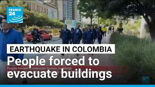 A 7.4-magnitude earthquake shakes Colombia and Ecuador, prompting people to evacuate buildings