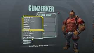 Borderlands 2 - All Gunzerker Heads and Skins Borderlands 2 - All Gunzerker Heads and Skins