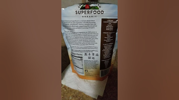Grown american organic superfood powder reviews