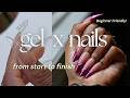 How To Do Gel X Nails At Home ✨full set✨| Removal, Prep, Extensions + Beginner Friendly Nail Art