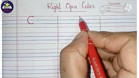 Writing Right Open curve  in the four line notebook | TEACHERS World of WONDERzzz | Right Open curve