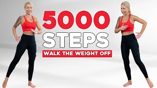 5000 STEPS IN 30 MIN Walking Fat Burn Workout Knee Friendly No Jumping