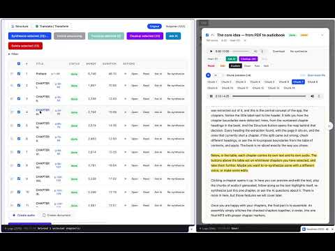pdf2audio — The core idea: from PDF to audiobook (narrated by the app itself)