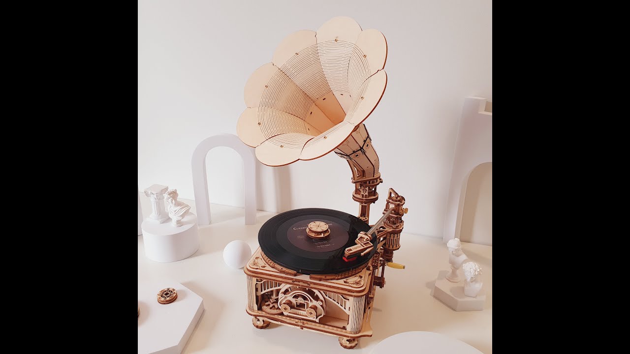 Handy Wisdom - Robotime LKB01 Classic Gramophone - Máy... - youtube