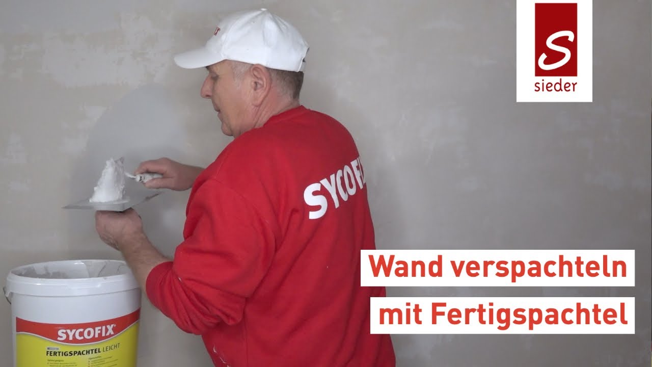 Trockenbau und Wand Spachtel Raufaser überspachteln mit Fertigspachtel Sycofix Tutorials