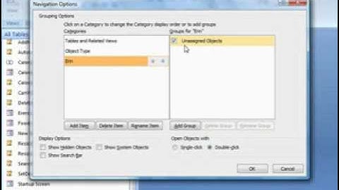 Access 2007 Using the Navigation Pane Effectively