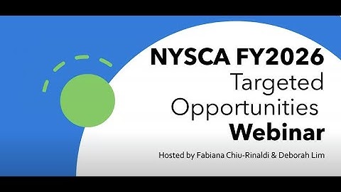 NYSCA FY26 Targeted Opportunity Webinar