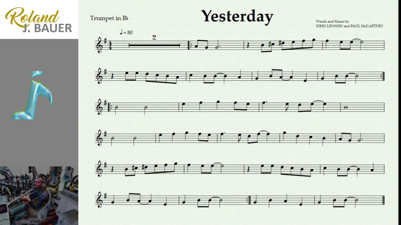 Yesterday - Trumpet sheet music
