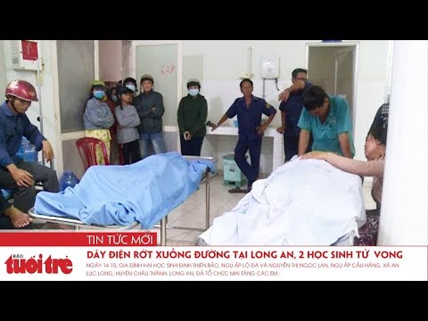 Video Dây điện rớt xuống đường tại Long An, 2 học sinh tử... - YouTube