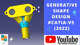 Generative Shape Design Catiav5  2022 part 3 #Shorts
