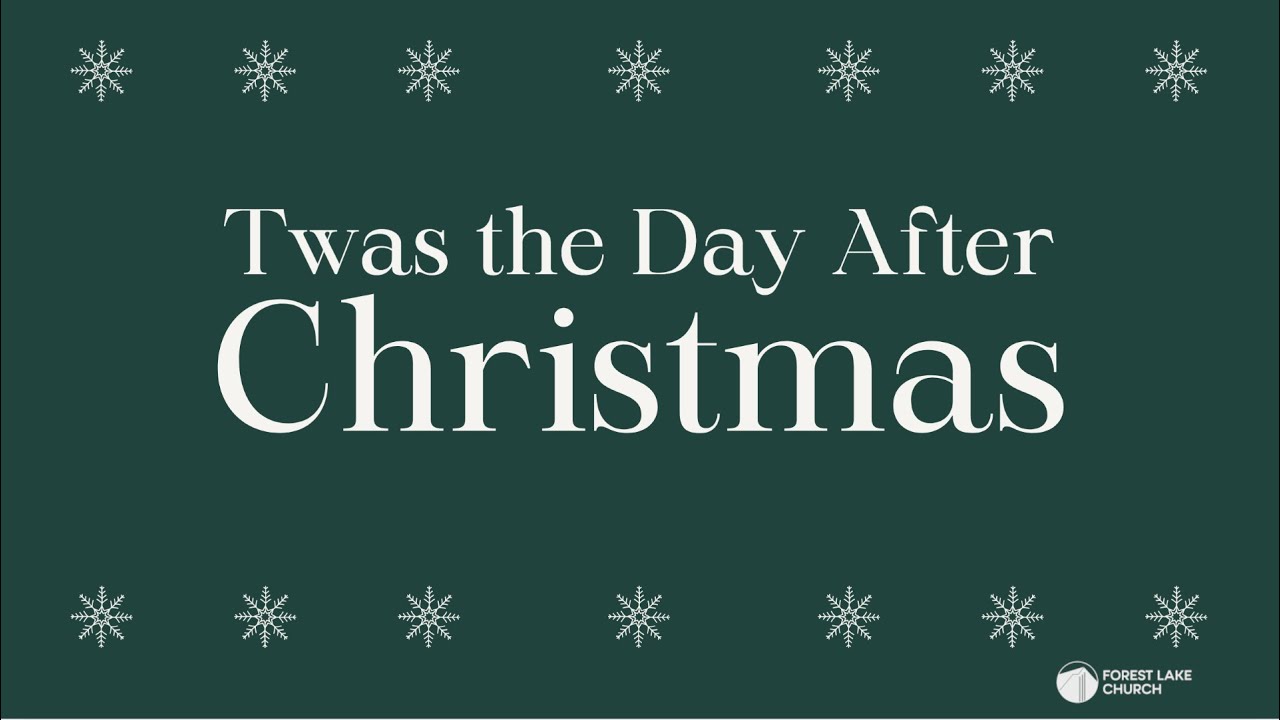 Это был день после Рождества.