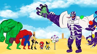 Rescue HULK Family & SPIDERMAN, WOLVERINE vs THANOS - VENOM : Who Is The King Of Super Heroes?