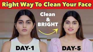 Right way to Clean Face🫧 Remove Makeup, Dirt & Impurities✅️💯 #cleanskin #skincare