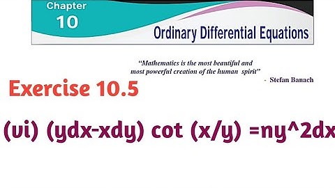 Class 12 Chapter 10 Ordinary Differential Equations Exercise 10.5 4(vi) sum