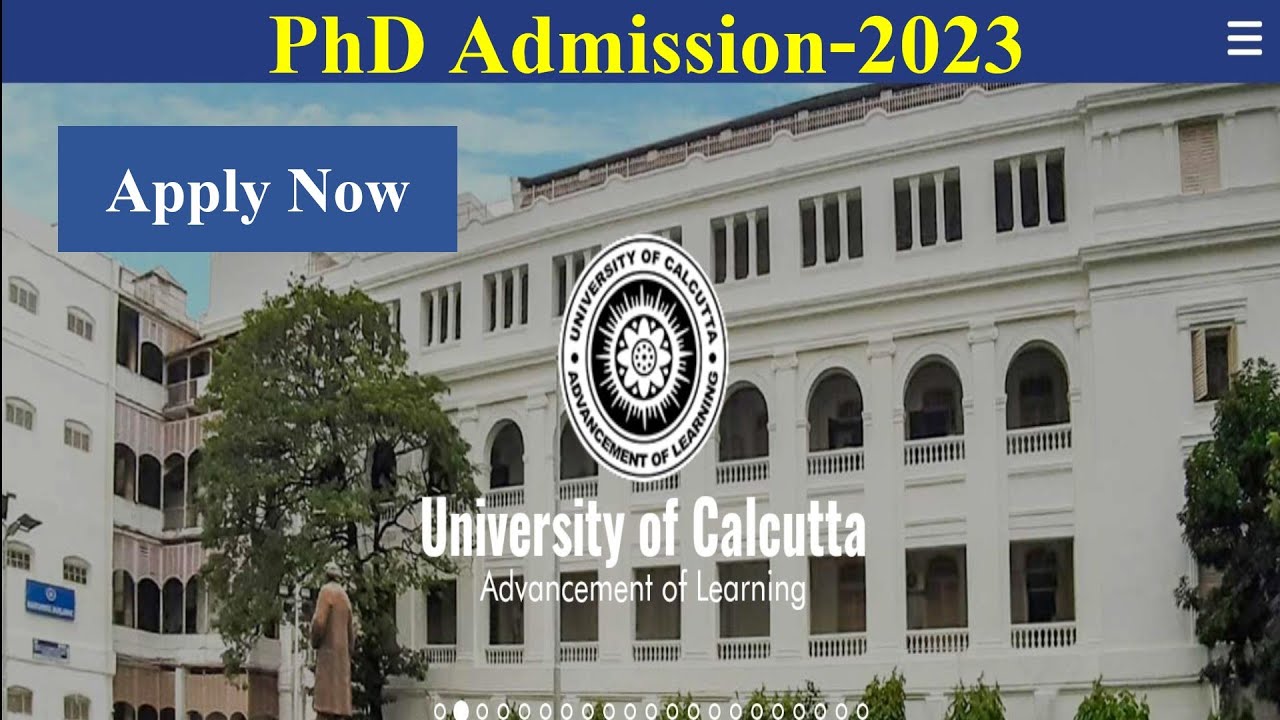 3 PhD Admission 2023 // Calcutta University // West Bengal - YouTube