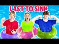 LAST TO SINK WINS $10,000 ** SWIMMING POOL CHALLENGE** ⛵🚣| Sophie Fergi