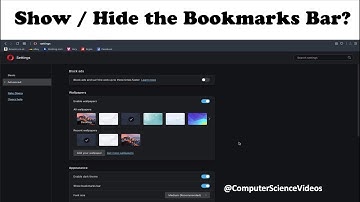 How to SHOW or HIDE the Bookmarks Bar on Opera Using a Mac | New
