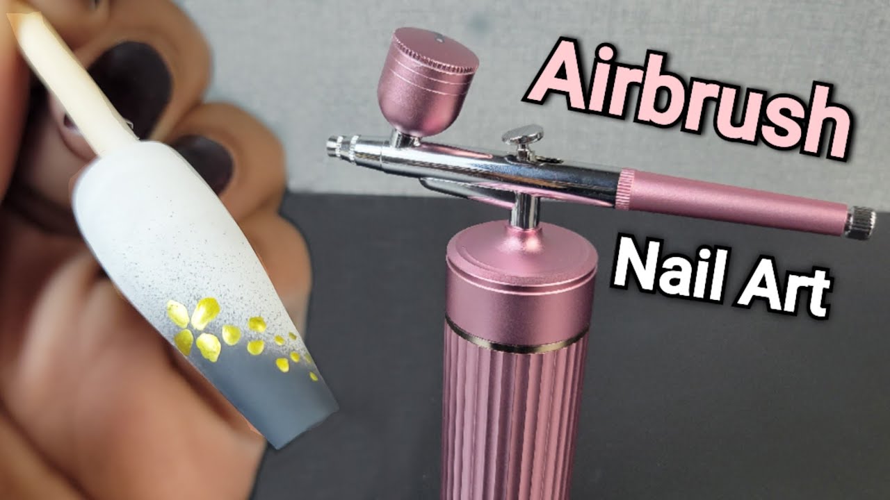 Nail Art using Airbrush  Nlapldy Airbrush kit Review 