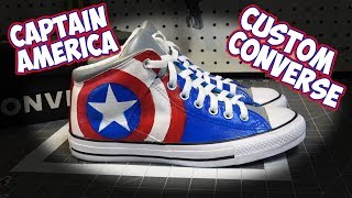 how to custom paint shoes Converse Captain America - thptnvk.edu.vn