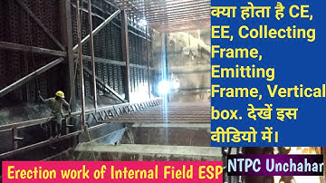 Internal Field erection of ESP | Know about CE, EE, vertical box, Collecting frame, Emitting frame |