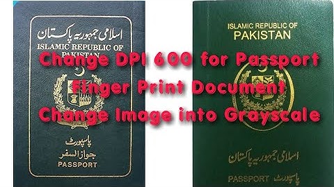 Change DPI 600  Nadra Fingerprint Form and Grayscale In Photoshop