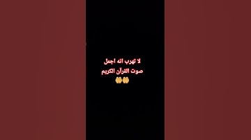 لا تهرب انه اجمل صوت القرآن الكريم  🤲🤲
