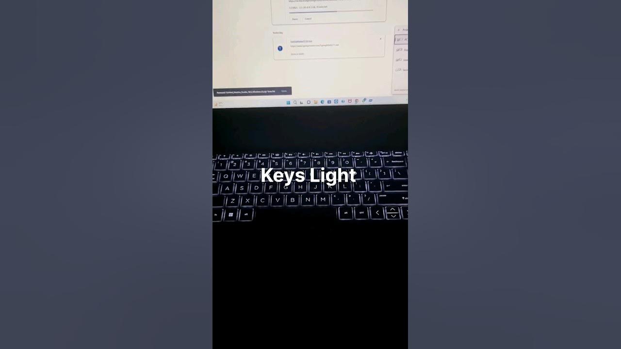 H.P Laptop Keys Light reels shorts light laptop youtube YouTube