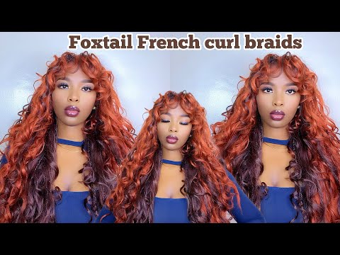 NEW TREND✨FOX TAIL FRENCH CURLS BRAIDS TUTORIAL |BEGINNER FRIENDLY 