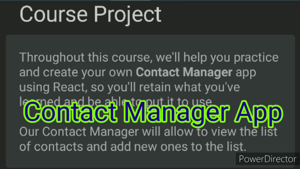 Ceate React App Contact Manager Part 3 - YouTube