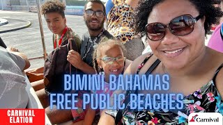 Carnival Elation There are FREE beaches in Bimini Bahamas!