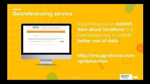 GODAN Webinar -  GODAN Action Geo-referencing service to facilitate publishing data - 20/02/19