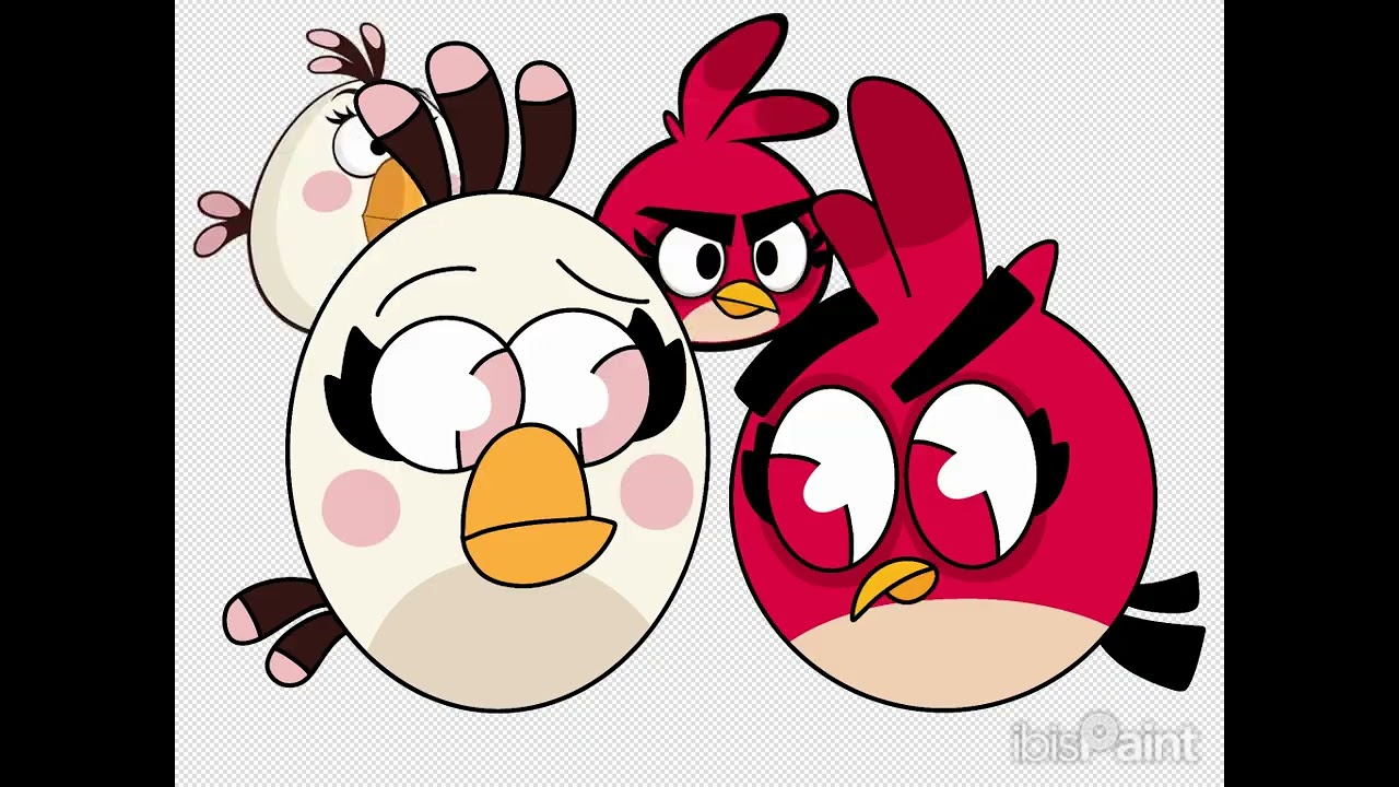 Angry Birds AU: Matilda And Ruby (My AU) (Speedpaint) ❤️🩷🤍📱🐦