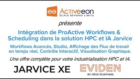 Integration de ProActive Workflows & Scheduling dans la solution HPC et IA Jarvice d