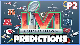 2022 NFL PLAYOFF PREDICTIONS!! FULL PLAYOFF BRACKETS! SUPER BOWL 56 WINNER! P.2!