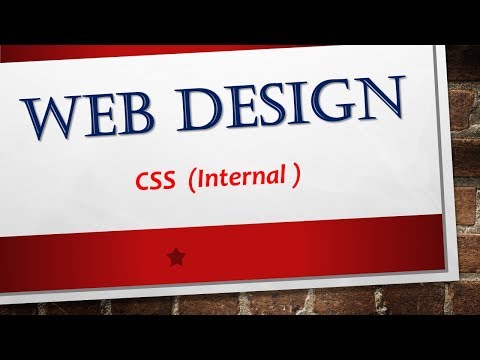 Capa de Web Designing- CSS Tutorial 11: Applying CSS internally