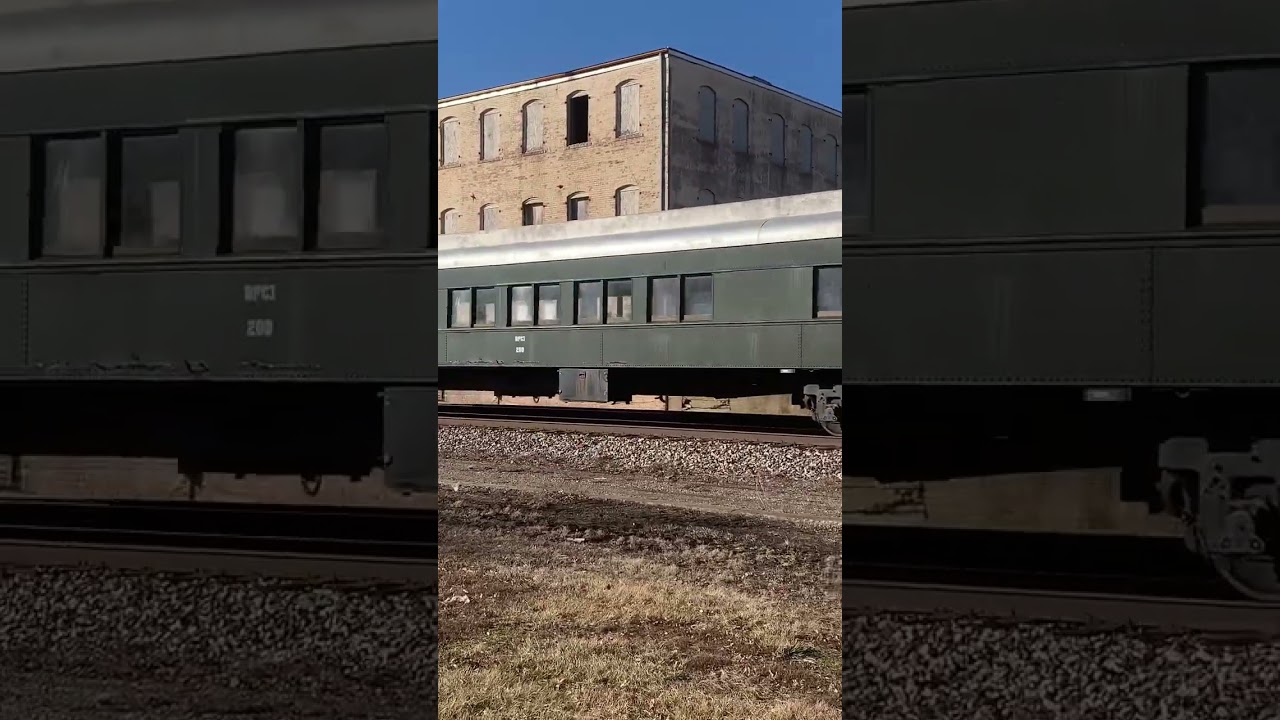 Vintage Passenger Car On Freight Train 