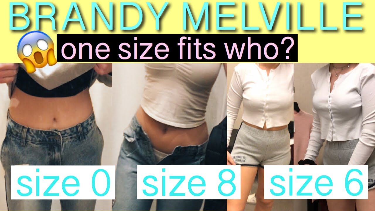 BRANDY MELVILLE ON SIZE 0 VS SIZE 8: TRY ON IN STORE PT. 2 - YouTube