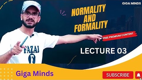 Normality and Formality || JEE | NEET | JEE ADVANCED || @GigaMinds