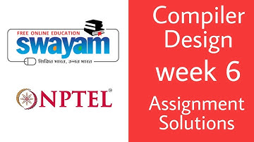 Compiler Design | NPTEL | Week6 Assignment Solutions | Jan2021