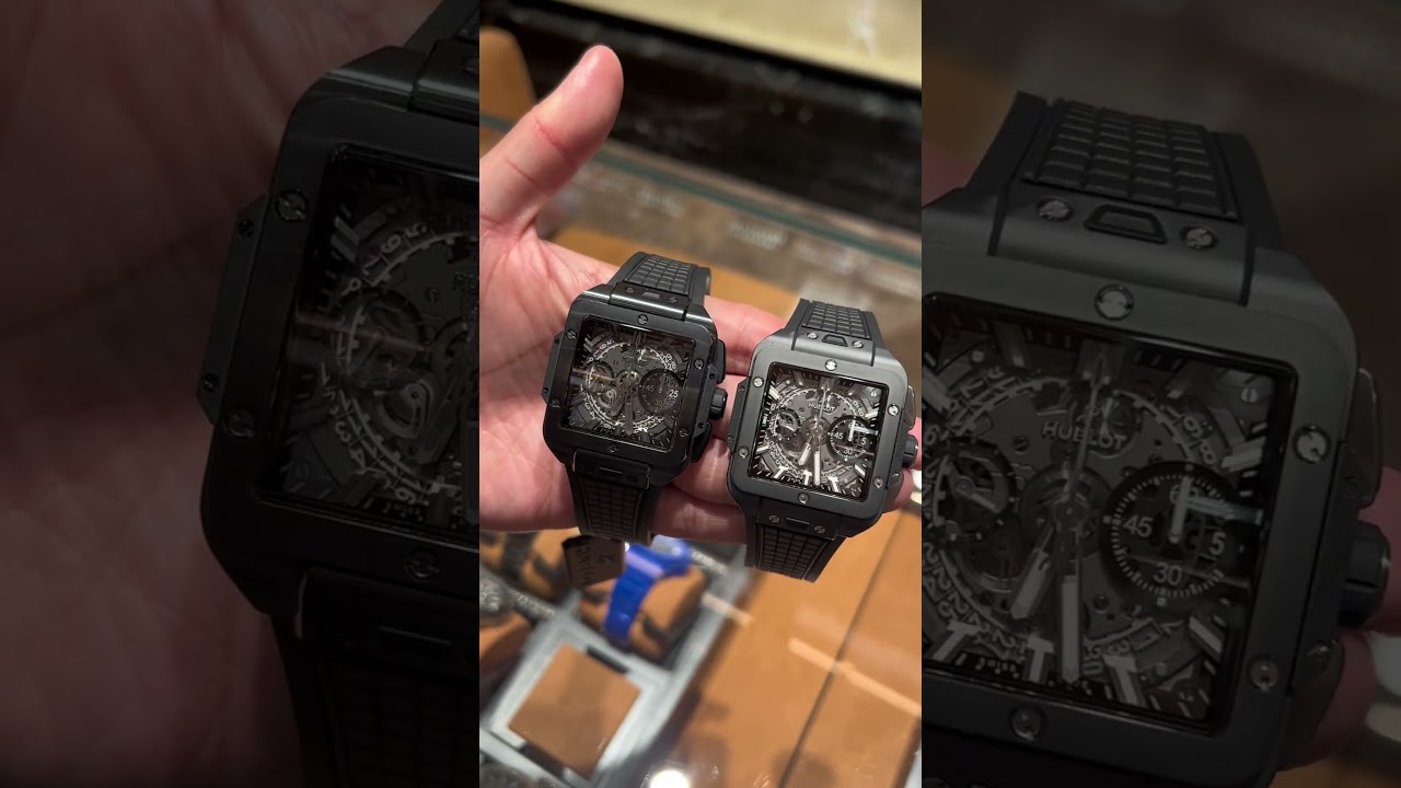 Hublot square bang unico 42mm all black & black magic