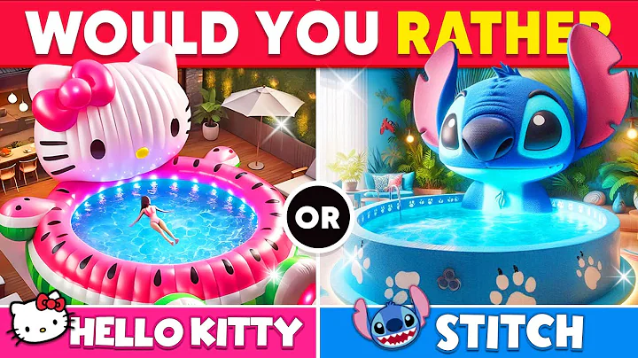 Would You Rather - Build Your Dream House 🏠 Hello Kitty vs Stitch 🎀🎁🌀