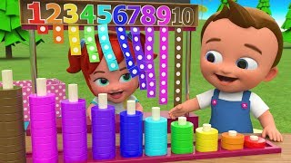 Little Babies Fun Play Learning Numbers for Children with Wooden Rings Numbers Toy Set 3D Kids Edu screenshot 3