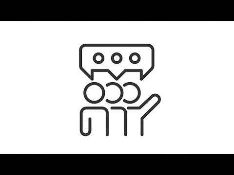 فوتیج موشن گرافیک نماد خطی ارتباط متحرک تبادل نظر