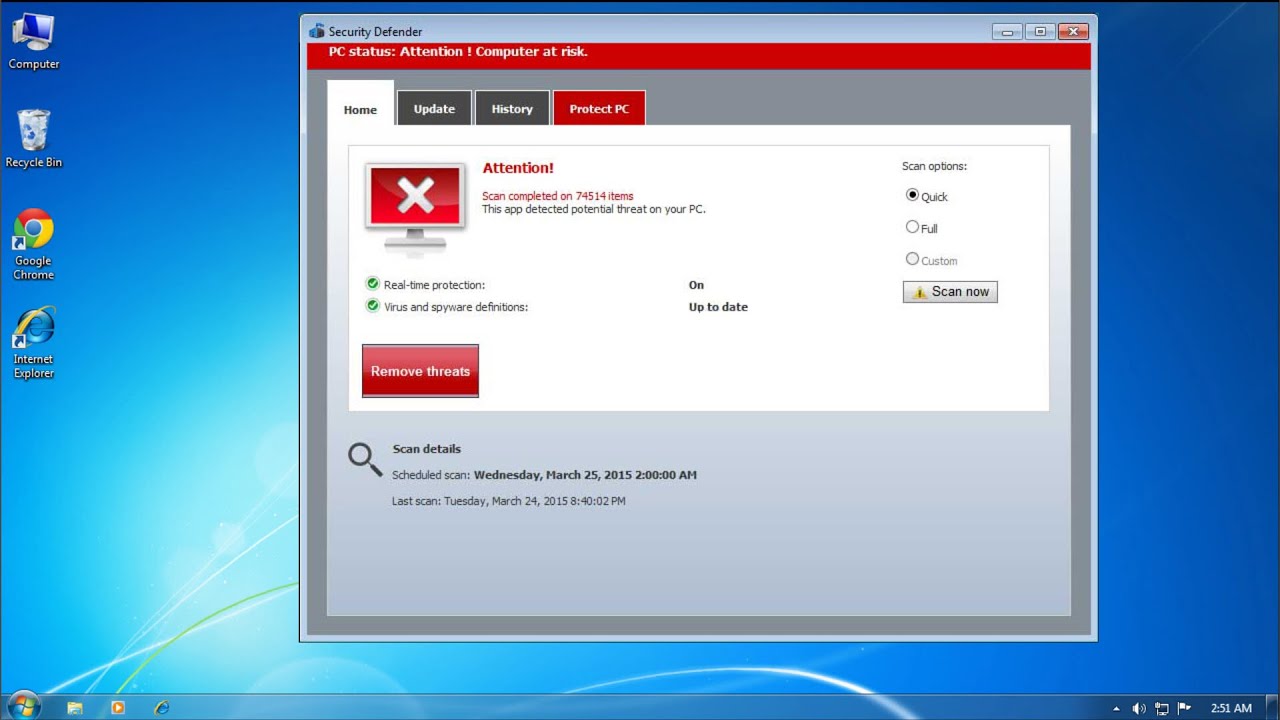 How to remove Security Defender/Defender PRO 2015 virus pop up? YouTube