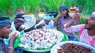 Curd Rice With Mango Pickle Lemon Pickle And Sun Dried Curd Chillies | Summer Healthy Village Food