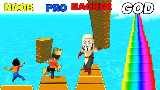 The NOOB vs PRO vs HACKER vs GOD in Shortcut Run screenshot 4
