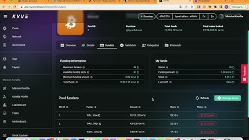 Как выполнить задание "Pool Funding" в тестнет KYVE
