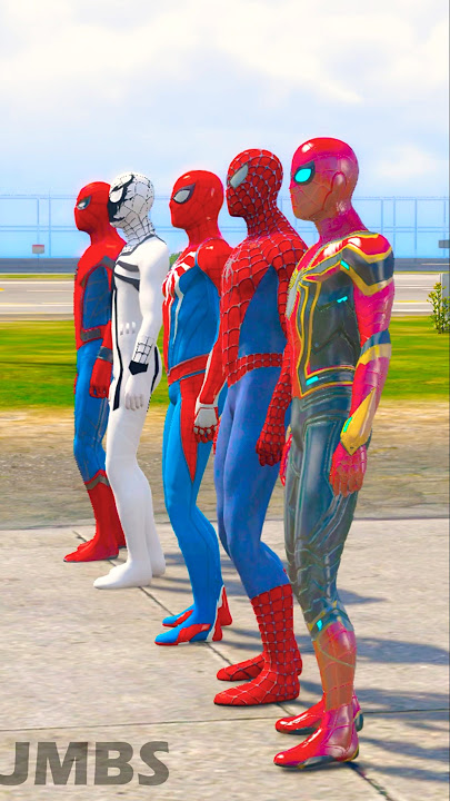 GTA V : RENDOM-SPIDERMAN,S IRONAMN-MARK3 vs WEAPON MATCH, WHO IS STRONGER? 😯#69 #shorts