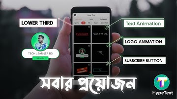 Best Lower Third,Text animation, Logo animation Editor App || HYPE TEXT Tutorial 2022