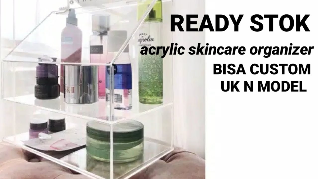 acrylic skincare organizer rak kosmetik akrilik  YouTube